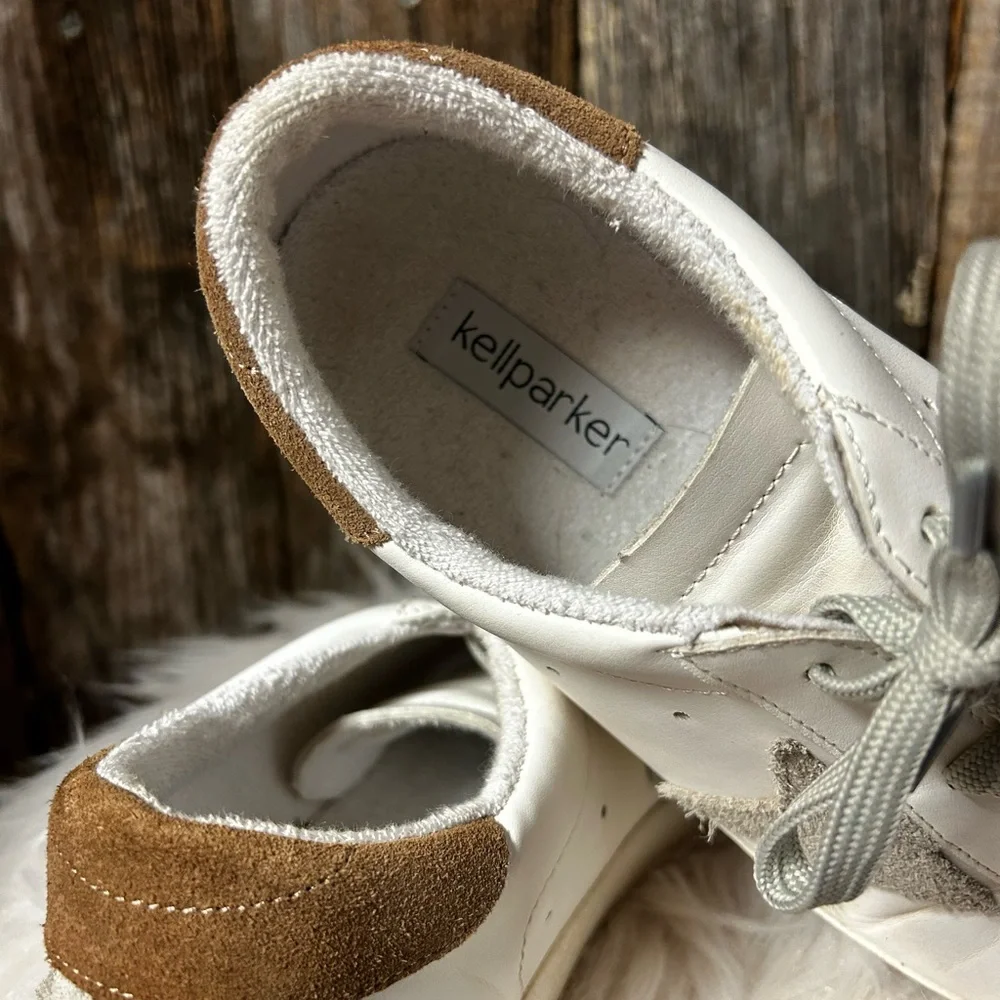 KELLPARKER Women's White and Gray Sneakers - Picture 6 of 7